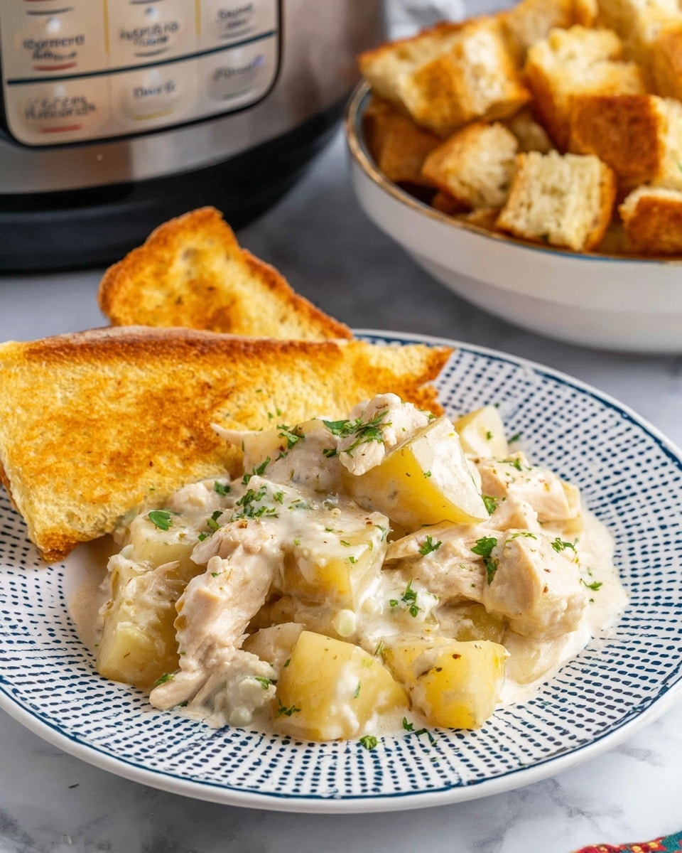 Slow Cooker Garlic Parmesan Chicken and Potatoes Recipe - Recipe Image