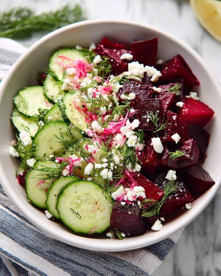 Beet Salad with Feta, Cucumber, and Dill Recipe