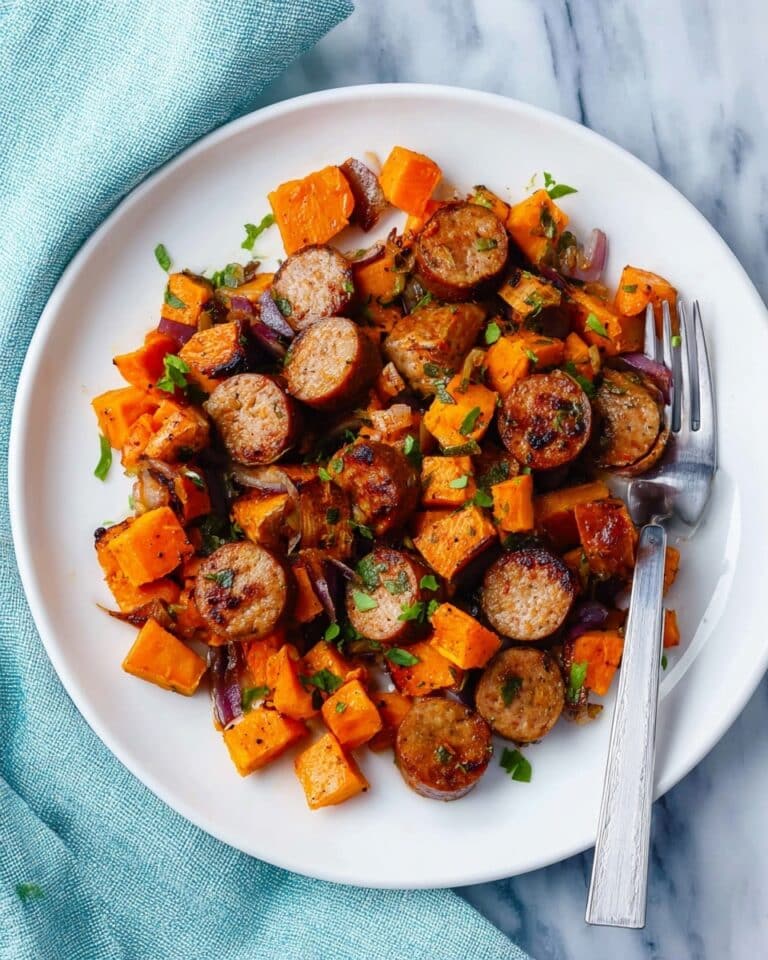 Sheet Pan Sausage and Sweet Potatoes Recipe