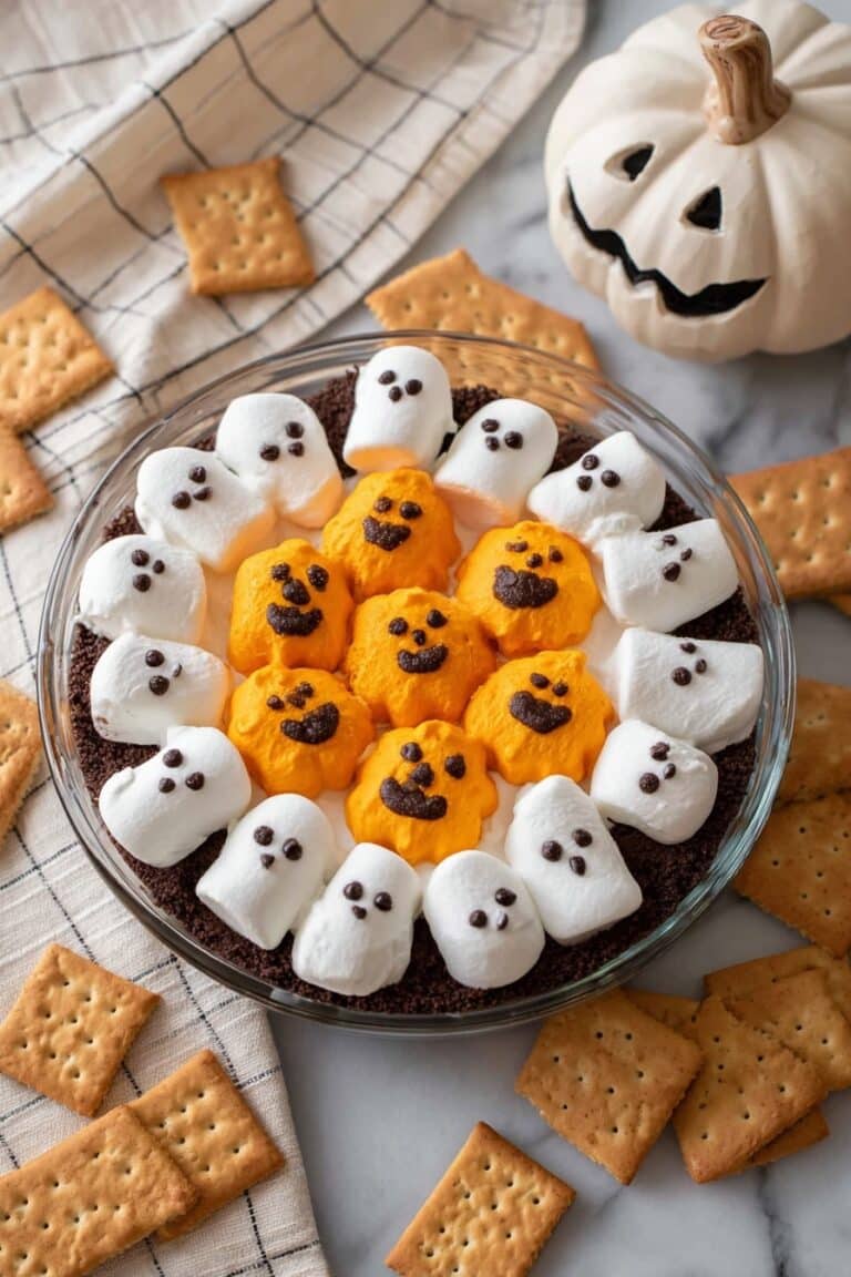 Halloween S’mores Dip with Peeps Marshmallows Recipe