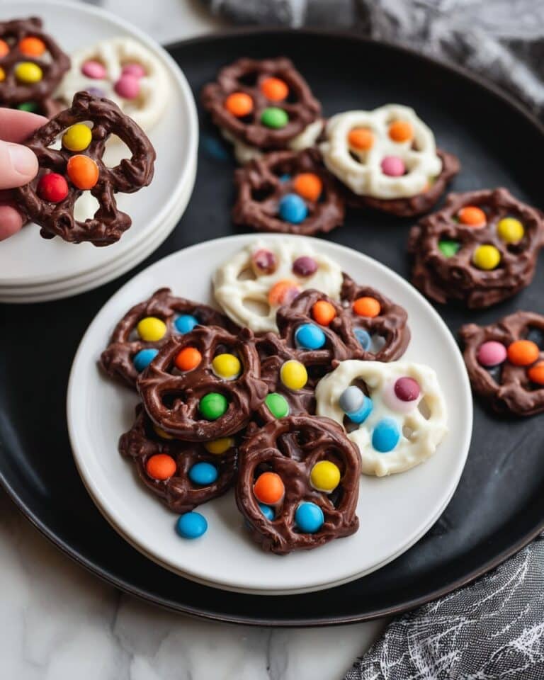 Halloween Pretzels with Colorful Candy Melts and Sprinkles Recipe