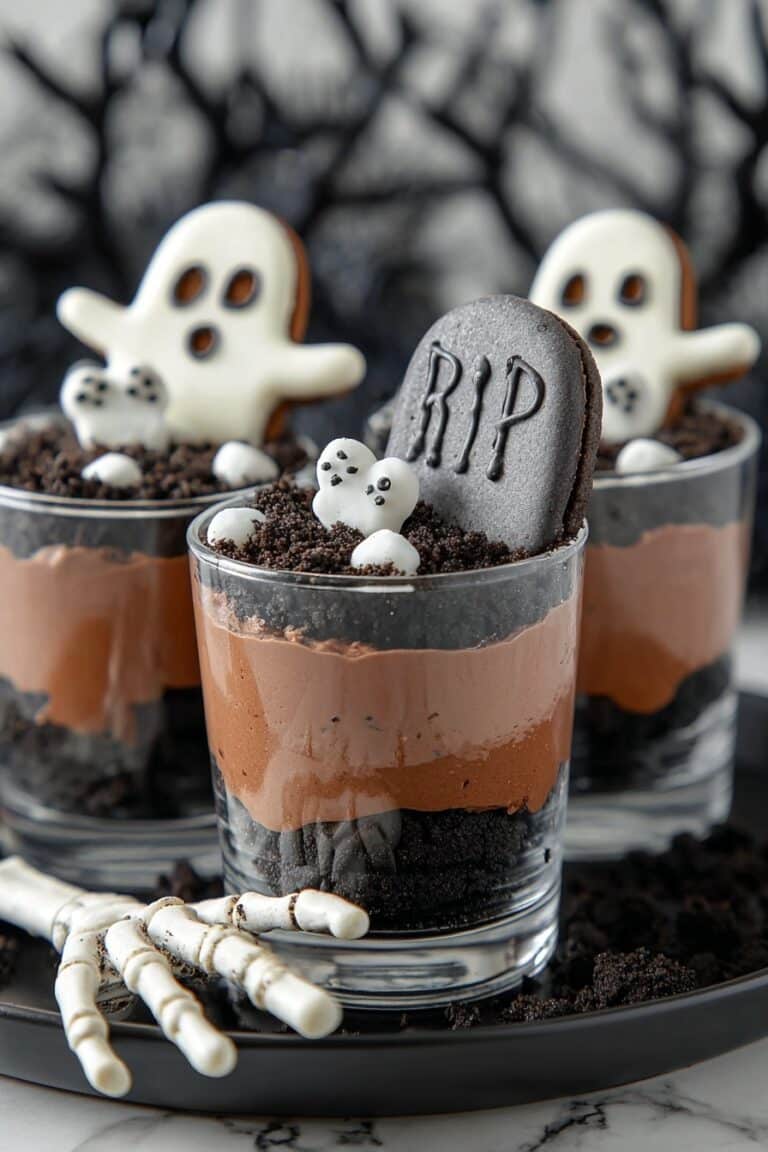 Halloween Graveyard Pudding Cups Recipe