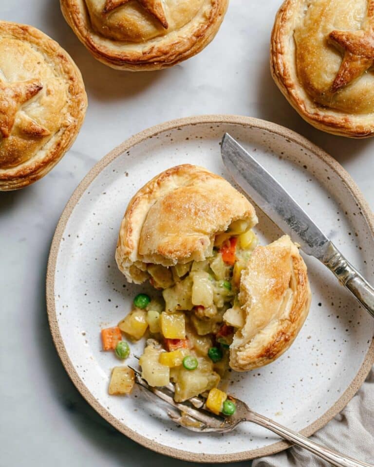 Mini Vegan Pot Pies with Veggies and Tofu Recipe
