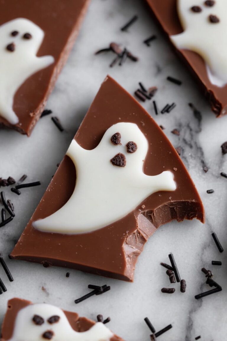 Halloween 3 Ingredient Ghost Bark Recipe