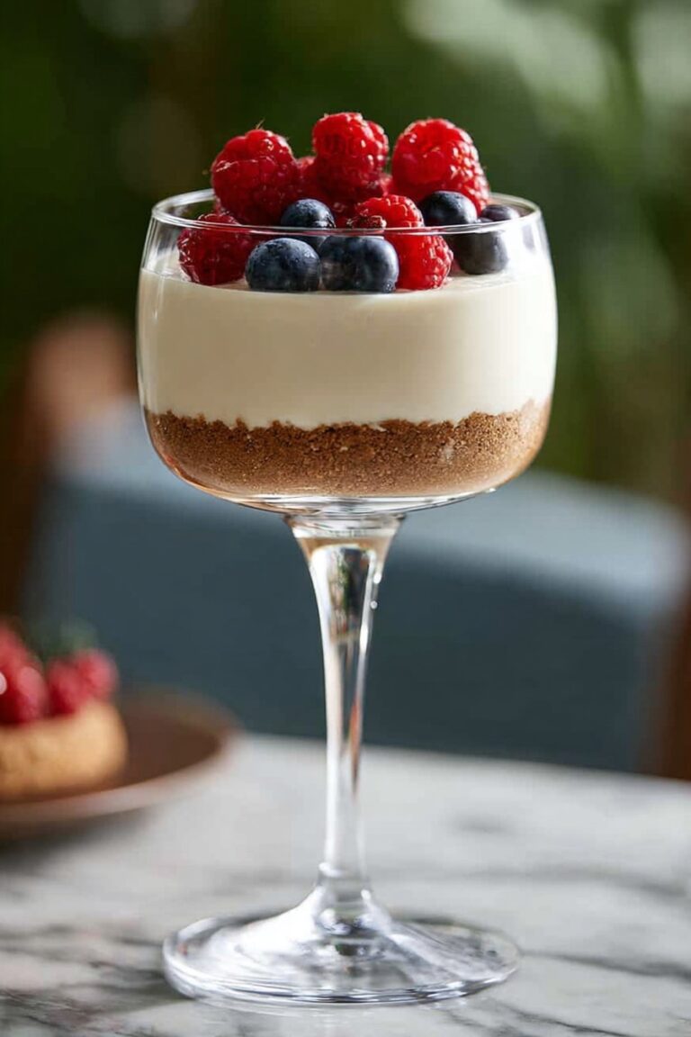 No Bake EggNog Berry Cheesecakes Recipe