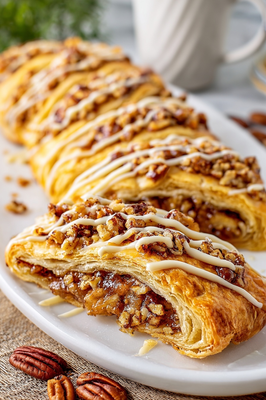 Maple Pecan Pastry Braid Recipe - Serving Suggestion
