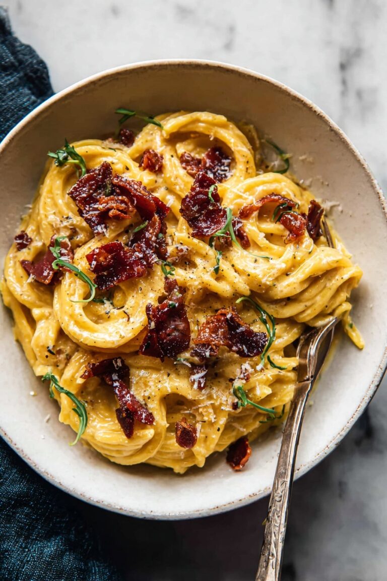 Creamy Roasted Garlic Butternut Squash Pasta Recipe