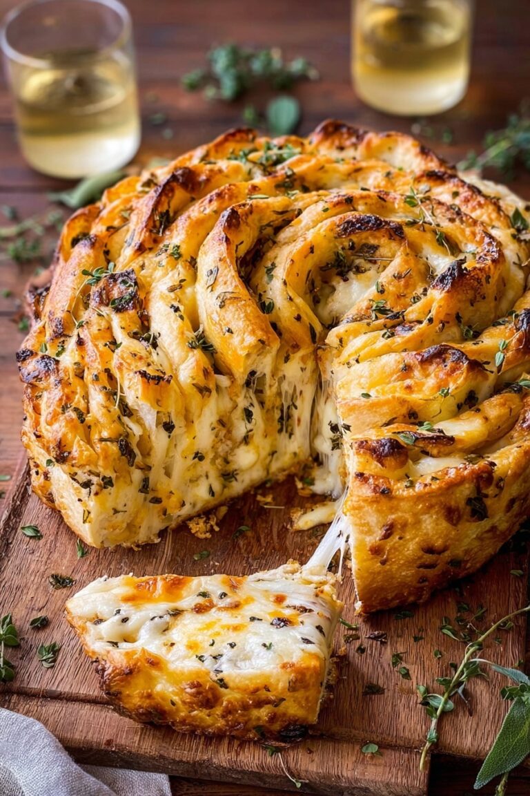 Garlic Herb Cheddar Cheese Bread Recipe
