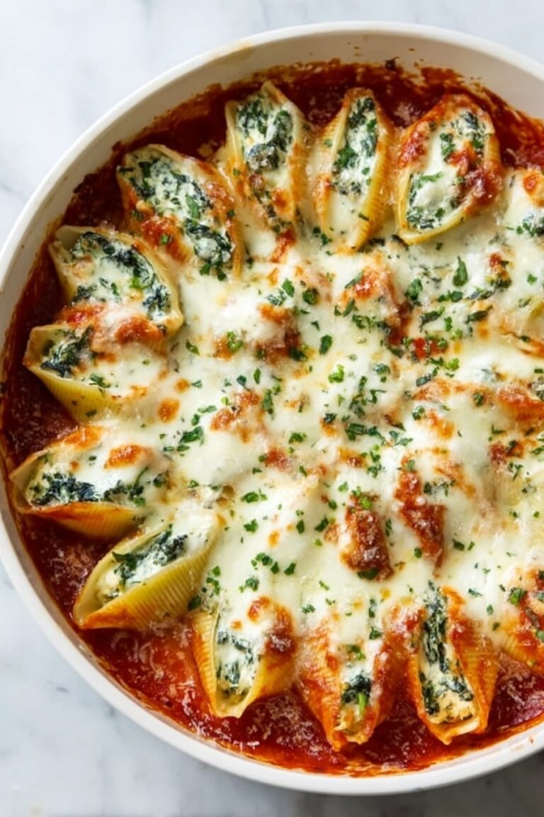 Cheese-Stuffed Shells with Spinach Recipe