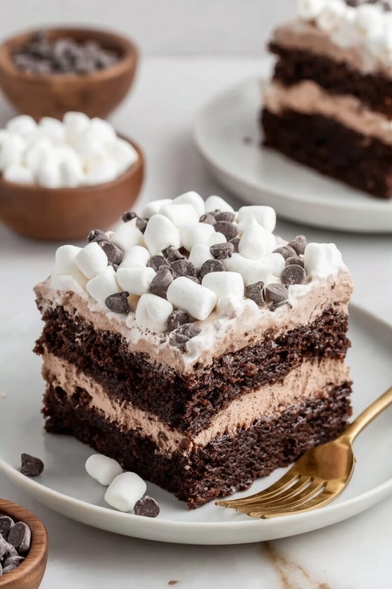 Hot Cocoa Poke Cake Recipe