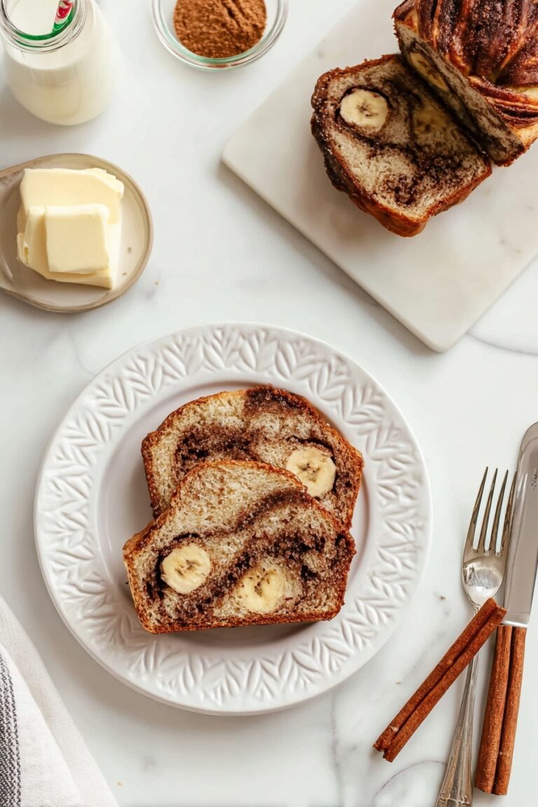 Cinnamon Banana Bread with Swirl Recipe
