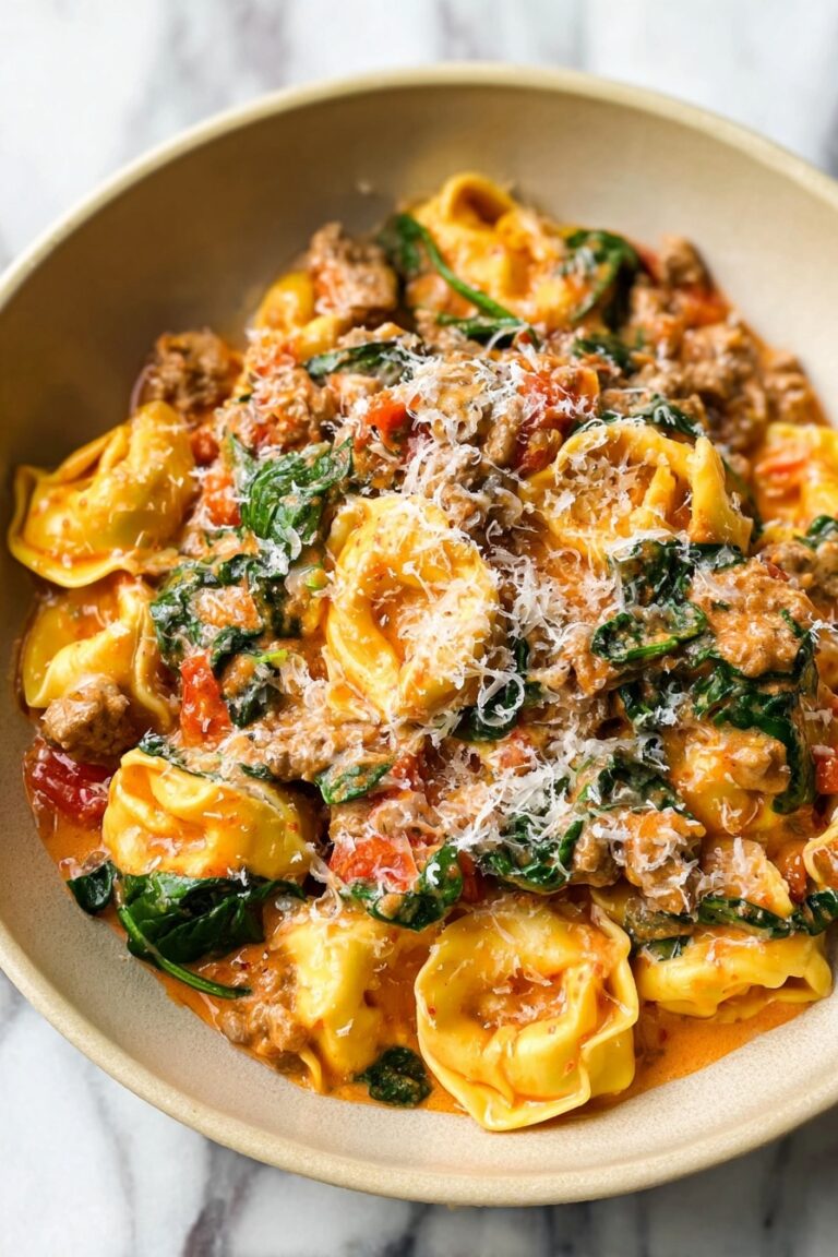 One-Pan Sausage Tortellini Recipe