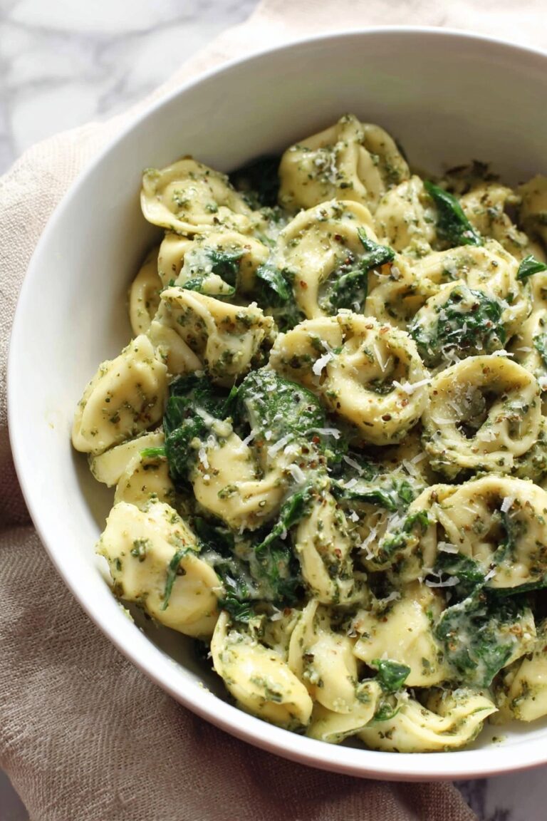 Creamy Pesto Tortellini Recipe