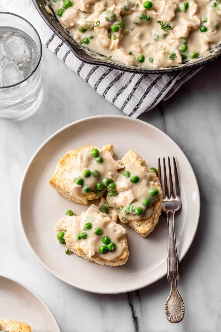 Creamed Chicken Over Biscuits Recipe