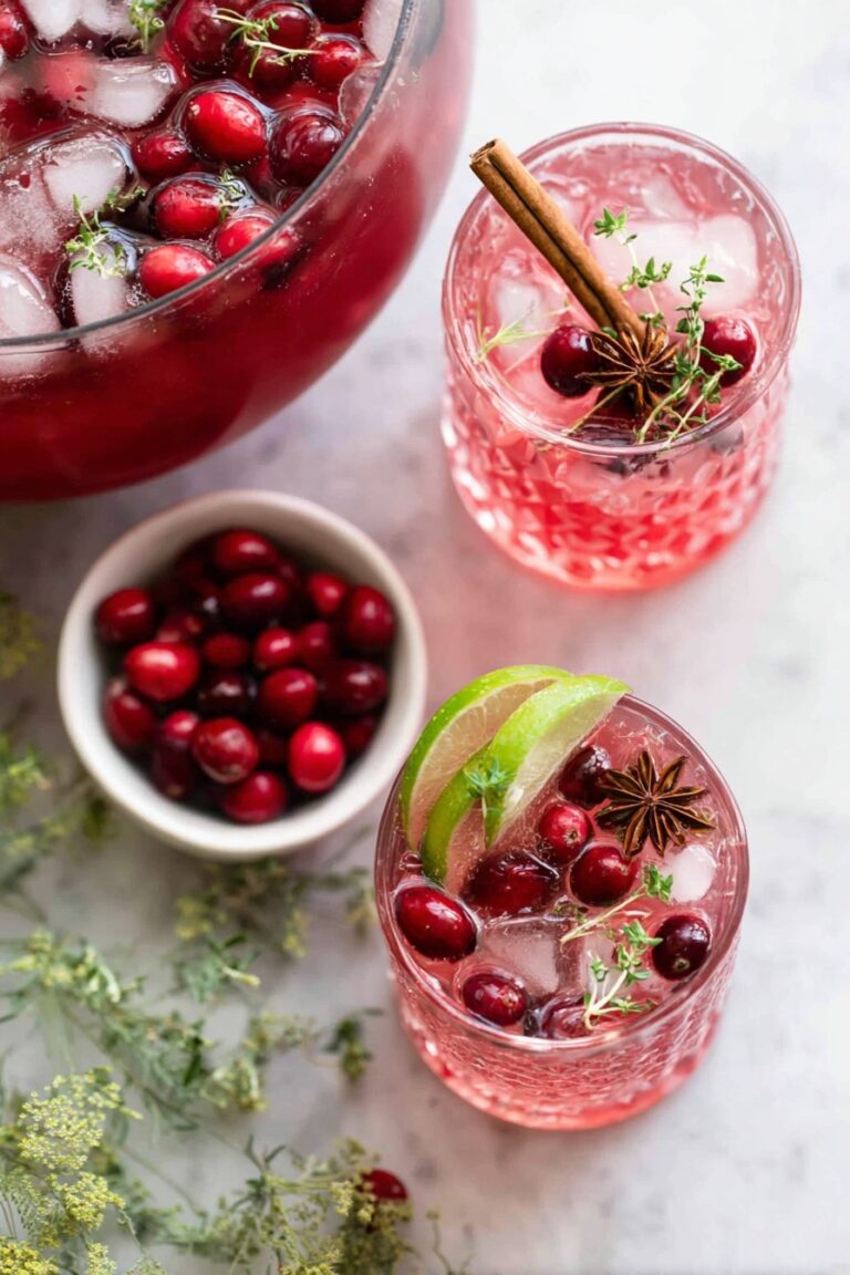 Festive Alcohol-Free Cranberry Punch Recipe